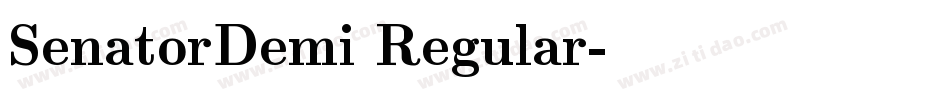 SenatorDemi Regular字体转换